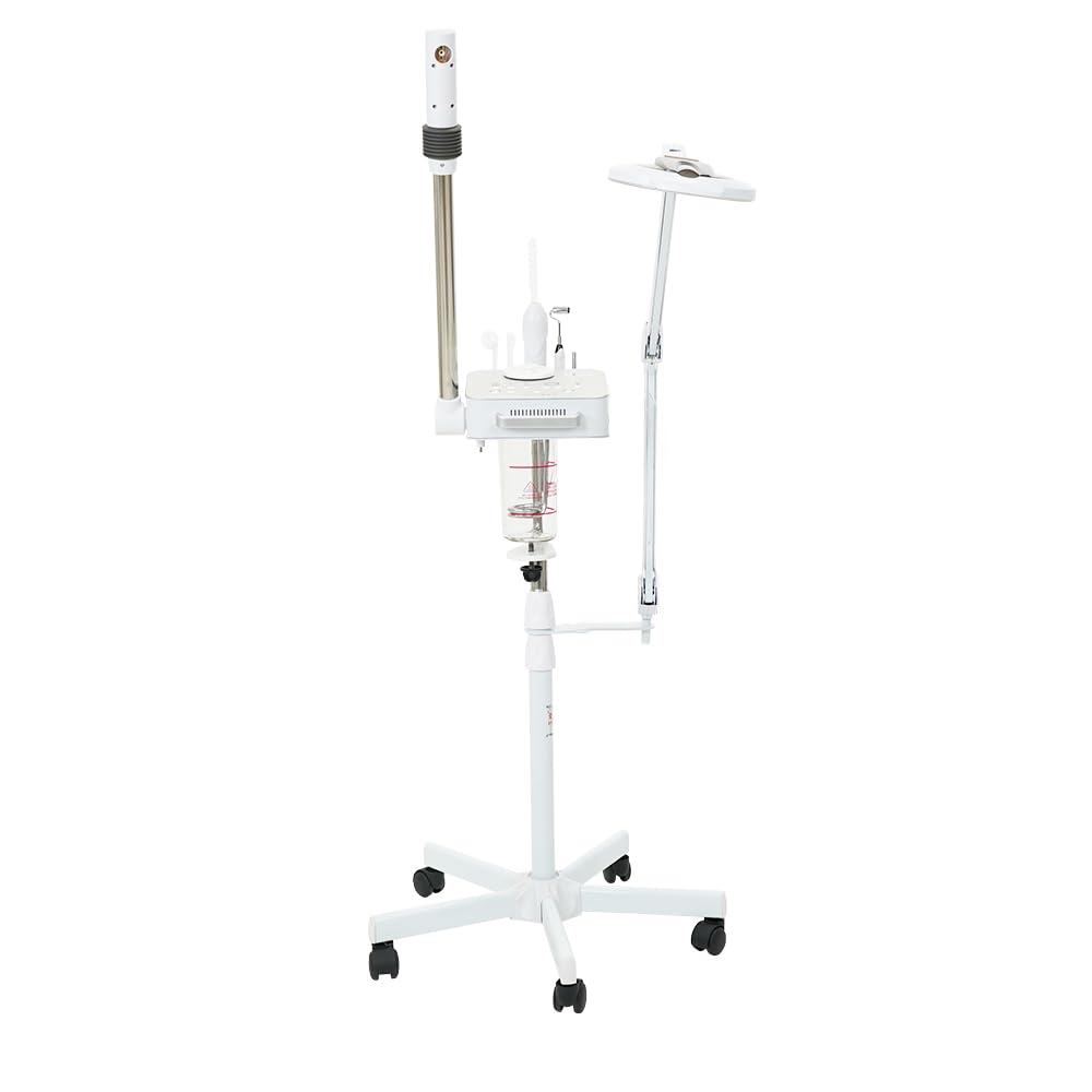Facial Ozone Steamer 4 in 1 with Magnifying LED Light High Frequency and Galvanic Aroma Therapy by SKINACT